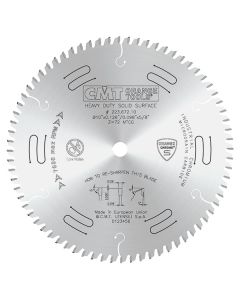 CMT Tools 223.672.10, 10" x 0.126" x 0.098" Heavy-duty Solid Surface Circular Saw Blade
