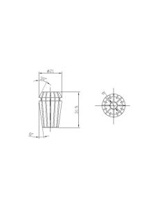CNC Spring Collets for ER20 Nut