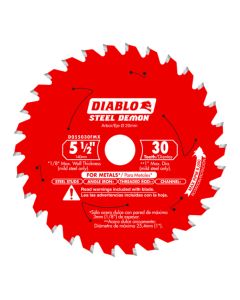 Diablo Tools D055030FMX, 5‑1/2" x 30T Steel Demon Saw Blade for Medium Metal