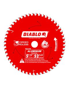 Diablo Tools D0552N, 5-7/8" x 52T Saw Blade for Aluminum & Non-Ferrous Metals