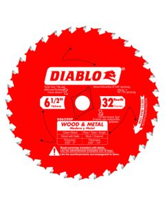 Diablo D0632GPA 6-1/2" x 32T Carbide Saw Blade for Wood and Metal