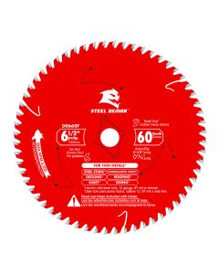 Diablo Tools D0660F, Steel Demon 6-1/2" x 60T Saw Blade for Thin Metal
