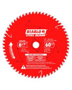 Diablo D0660FA 6-1/2" x 60T Steel Demon Ferrous Saw Blade for Very Thin Mild Steel