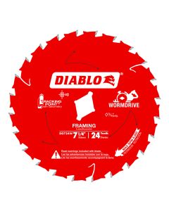 Diablo Tools D0724W, 7-1/4" x 24T Framing  Saw Blade for Wood