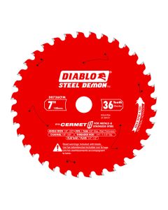 Diablo Tools D0736CFM, Steel Demon 7" x 20mm x 36T Saw Blade for Thick Metal