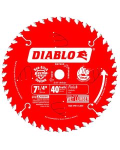 Freud Diablo D0740X 7-1/4" x 40T Finish Saw Blade