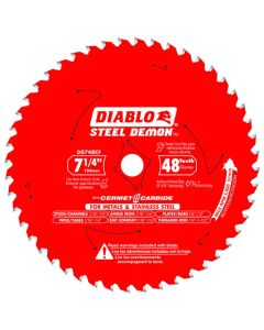 Freud D0748CFX Diablo 7-1/4" 48-Teeth Cermet Metal and Stainless Steel Cutting Saw Blade