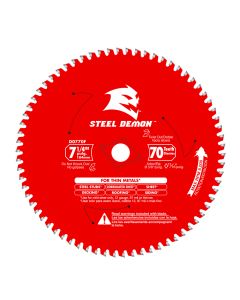 Diablo Tools D0770F, Steel Demon 7-1/4" x 70T Saw Blade for Thin Metal