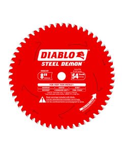 Diablo Tools D0854F, Steel Demon 8" x 54T Saw Blade for Thin Metal