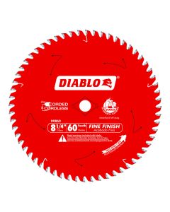 Diablo Tools D0860X, 8-1/4" x 60T Fine Finish Saw Blade for Wood