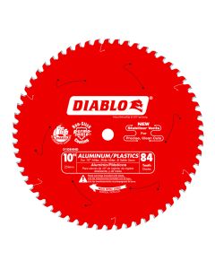 Diablo Tools D1084ND, 10" x 84T Saw Blade for Aluminum & Plastics
