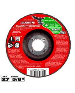 Diablo Tools DBD040250701C, 4" x 1/4" x 5/8" Type 27 Masonry Grinding Disc