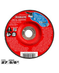 Diablo Tools DBD040250701F, 4" x 1/4" x 5/8" Type 27 Metal Grinding Disc
