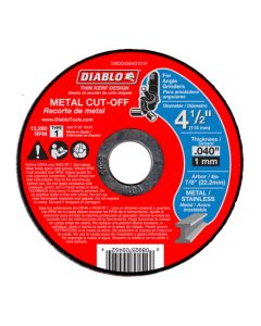 Diablo Tools DBD045040125F, 4-1/2" x 0.04" x 7/8" Metal Cut-Off Disc, 25 Pack