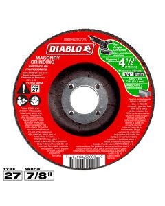 Diablo Tools DBD045250701C, 4-1/2" x 1/4" x 7/8" Type 27 Masonry Grinding Disc