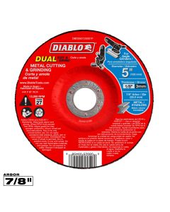 Diablo Tools DBD050125X01F, 5" x 1/8" x 7/8" Type 27 Metal Cut & Grind Disc