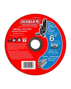 Diablo Tools DBD060045101F, 6" x 0.045” x 7/8" Type 1 Metal Cut-Off Disc