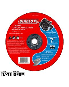 Diablo Tools DBD070125L01F, 7" x 1/8" x 5/8" Type 1 DKO Metal Circular Cut-Off Disc