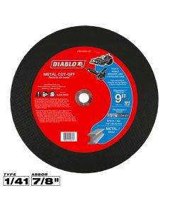 Diablo Tools DBD090094101F, 9" x 3/32" x 7/8" Type 1/41 Metal Cut-Off Disc