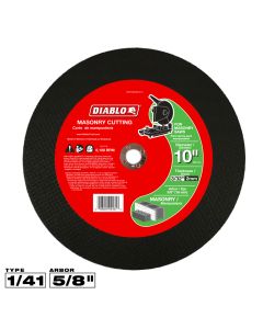 Diablo Tools DBD100093L01C, 10" x 3/32" x 5/8" Type 1 Masonry Cut-Off Disc