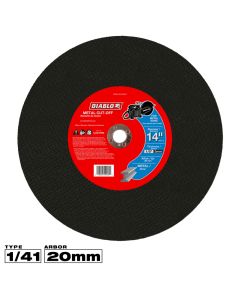 Diablo Tools DBD140125G01F, 14" x 1/8" x 20mm Type 1 Metal Cut-Off Disc