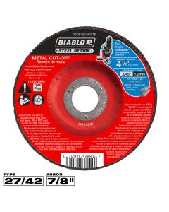 Diablo Tools DBDS45045701F, 4-1/2" x 0.045" x 7/8" Type 27 SD Metal Cut-Off Disc