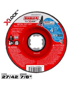 Diablo Tools DBX045063701F, 4-1/2" x 1/16" x 7/8" Type 27 Metal Cut-Off Disc