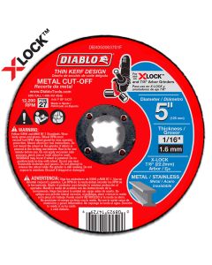Diablo Tools DBX050063701F, 5" x 1/16" x 7/8" Type 27 X-Lock Metal Cut-Off Disc