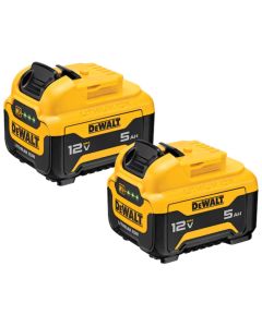 DeWalt DCB126-2, 12V MAX 5.0Ah Lithium-Ion Battery, 2-Pack