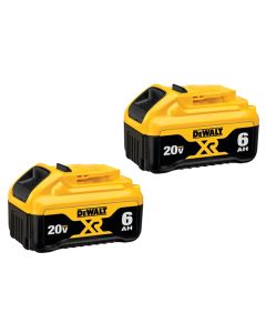 DeWalt DCB206-2 XR 20V Max 6 Ah Lithium Ion Battery Pack, 2 Piece