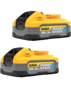 DeWalt DCBP520-2 DeWalt Powerstack 20V Max 5Ah Battery, 2 Piece