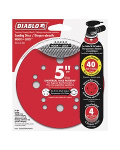 Freud Diablo DCD050040H04G 5" 40 Grit ROS Hook & Lock Disc