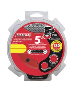 Freud DCD050180H15G 5" 180 Grit Diablo 12-Hole Hook and Lock Sanding Disc, 15 Pack