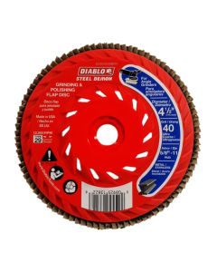 Diablo Tools DCX045040B01F, 4-1/2" 40G Steel Demon Flap Disc w/Speed Hub, 1/Pack