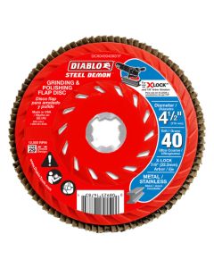 Diablo Tools DCX045040X03F, 4-1/2" 40G X-Lock Flap Disc, 3/Pack