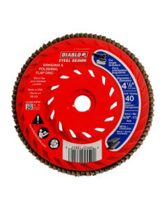 Diablo Tools DCX045060B01F, 4-1/2" 60G Steel Demon Flap Disc w/Speed Hub, 1/Pack