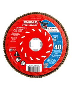 Diablo Tools DCX060040X01F, 6" 40G X-Lock Flap Disc, 1/Pack