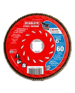Diablo Tools DCX060060X01F, 6" 60G X-Lock Flap Disc, 1/Pack