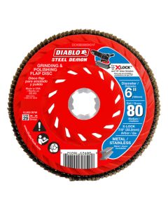 Diablo Tools DCX060080X01F, 6" 80G X-Lock Flap Disc, 1/Pack