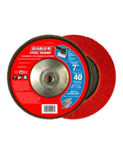 Diablo Tools DCX070040B01F, 7" 40G Steel Demon Flap Disc, 1/Pack