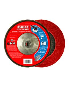 Diablo Tools DCX070060B01F, 7" 60G Steel Demon Flap Disc, 1/Pack