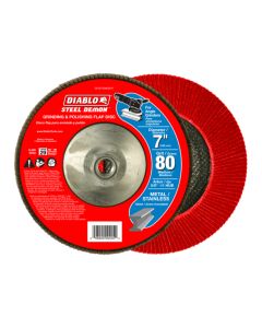 Diablo Tools DCX070080B01F, 7" 80G Steel Demon Flap Disc, 1/Pack