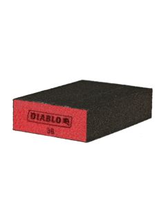 Diablo Tools DFBBLOCCRS01G, 4" x 2-3/4" x 1" 36G CRS Flat Edge Sanding Sponge, 1/Pack