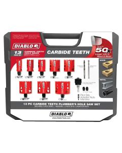 Freud DHS13SPLCT Diablo Carbide Hole Saw Kit, 13 Piece
