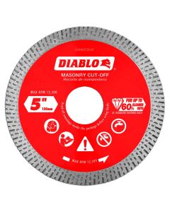 Freud Diablo DMADC0500 5" Diamond Continuous Rim Cut‑Off Discs for Masonry