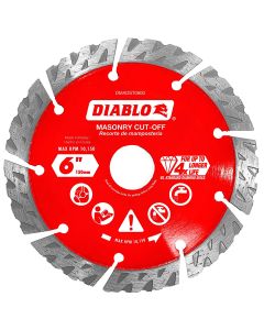 Freud Diablo DMADST0600 6" Diamond Segmented Turbo Cut‑Off Discs for Masonry
