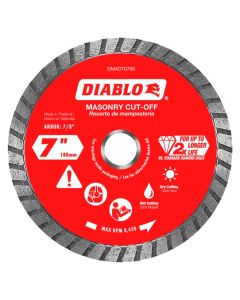 Diablo Tools DMADT0700, 7" Diamond Turbo Masonry Cut-Off Disc
