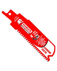 Diablo Tools DS0408CF3, 4" 8TPI Carbide Teeth Reciprocating Saw Blade, 3 Pack