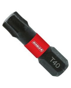 Freud Diablo DT401P25 1" x 1/4" Hex Shank #40 Torx Drive Bit