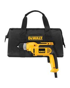 DeWalt DWD110K 3/8" Corded Variable Speed Reversible Keyless Chuck Pistol Grip Drill Kit